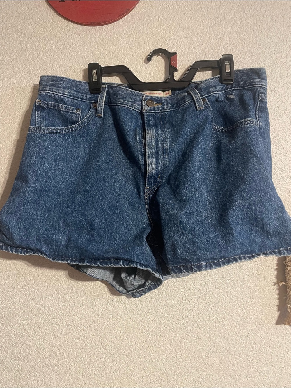 Levi's Medium Blue Denim High-Waist Shorts size 16w